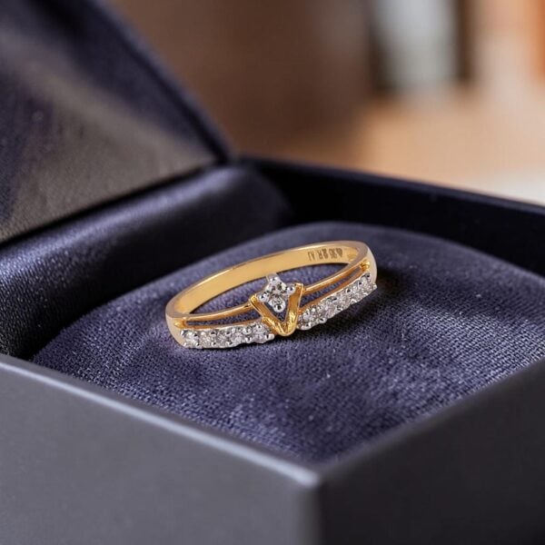 Stunning 0.25 Carats Round Brilliant F/VS1 Diamonds Band Ring In 14K Yellow Gold