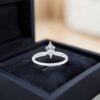 R-696 (4) 1/2 Cts GIA Certified Marquise Shape F/VS1 Diamond Solitaire Ring 14K White Gold