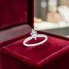 R-696 (6) 1/2 Cts GIA Certified Marquise Shape F/VS1 Diamond Solitaire Ring 14K White Gold