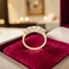 Classy 1 Cts Round Brilliant F/VS1 Diamonds Five-Stone Band Ring 18K Yellow Gold
