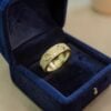 R-703 (19) 1.80 Cts Round Brilliant F/VS1 Diamond Unisex Love Screw Band Ring in 18K Gold