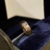 0.10 Cts Round Brilliant F/VS1 Diamond Unisex Love Band Ring in 18K Rose Gold