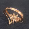 R-774 (12) Pave 1.30 Cts Marquise Round Shape Natural Diamonds Anniversary Ring In 14K Gold