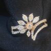 R-774 (6) Pave 1.30 Cts Marquise Round Shape Natural Diamonds Anniversary Ring In 14K Gold