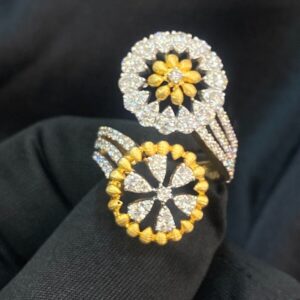 R-805 (1) Pave 1.92 Cts Round Brilliant Cut Natural Diamonds Cocktail Party Ring In 14K Gold