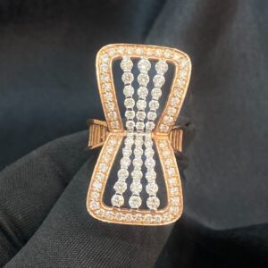 Stunning 2.28 Carats Round Brilliant Cut Natural Diamonds Party Ring In 14K Gold