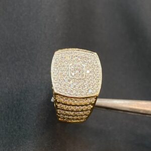 R-831 (1) Pave 2.75 Cts Round Brilliant Certified Diamonds Iced Out Men's Ring In 14K Gold