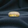 R-854 (34) Pave 2.70 Cts Round Baguette F/VS1 Diamonds Unisex Eternity Band Ring 14K Gold