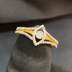 R-856 (1) Classy 1/2 Cts Round Brilliant Cut Natural Diamonds Split Shank Ring In 14K Gold