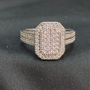 R-868 (1) Pave 1.55 Cts Round Brilliant Diamonds Hip Hop Unisex Wedding Ring In 14K Gold