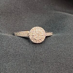 R-872 (1) 1.62 Carats Round Brilliant Cut Diamonds Engagement Cluster Ring In 14K Gold