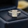 Pave 3.30 Cts Radiant Cut GIA Certified F/VS1 Diamonds Engagement Ring 18K Gold