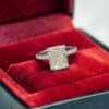 Pave 3.30 Cts Radiant Cut GIA Certified F/VS1 Diamonds Engagement Ring 18K Gold