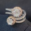 R-934 (4) Pave 1.28 Cts Round Marquise Princess Cut Diamonds Anniversary Ring In 14K Gold