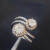 R-934 (8) Pave 1.28 Cts Round Marquise Princess Cut Diamonds Anniversary Ring In 14K Gold