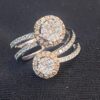 R-934 (9) Pave 1.28 Cts Round Marquise Princess Cut Diamonds Anniversary Ring In 14K Gold
