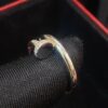 0.22 Cts Round Brilliant Cut Diamonds Juste Un Clou Unisex Nail Ring In 18K Gold
