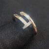 0.22 Cts Round Brilliant Cut Diamonds Juste Un Clou Unisex Nail Ring In 18K Gold