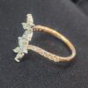 Stunning 0.95 Cts Marquise Round Cut Diamonds Engagement Bloom Ring In 14K Gold