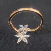 Stunning 0.95 Cts Marquise Round Cut Diamonds Engagement Bloom Ring In 14K Gold