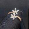 Stunning 0.95 Cts Marquise Round Cut Diamonds Engagement Bloom Ring In 14K Gold