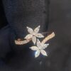 Stunning 0.95 Cts Marquise Round Cut Diamonds Engagement Bloom Ring In 14K Gold