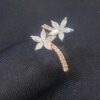 Stunning 0.95 Cts Marquise Round Cut Diamonds Engagement Bloom Ring In 14K Gold