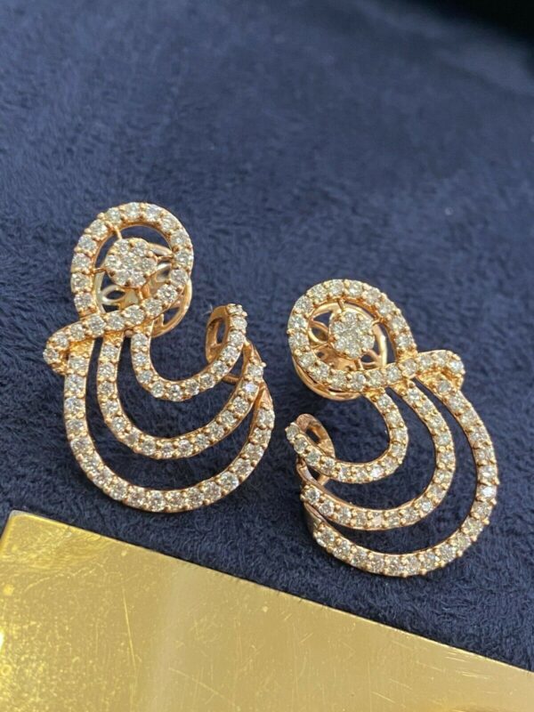 SD-E0580 (10) Stunning 1.79 Cts Round Brilliant Cut Natural Diamonds Stud Earrings In 14K Gold