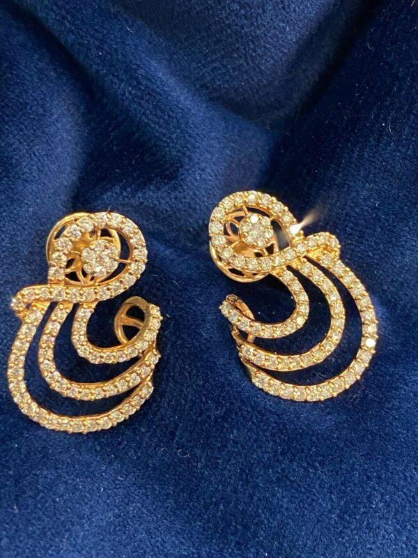 SD-E0580 (6) Stunning 1.79 Cts Round Brilliant Cut Natural Diamonds Stud Earrings In 14K Gold