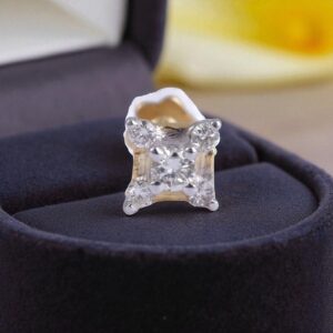 Z-065 (10) Dazzling 0.08 Cts Round Brilliant Cut Natural Diamonds Nose Stud 18K Yellow Gold