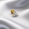 Magnificent 0.15 Cts Round Brilliant Cut Natural Diamonds Nose Stud in 18K Gold