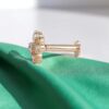 Z-075 (5) Exquisite 0.13 Cts Round Brilliant Cut Natural Diamonds Nose Stud 18K Yellow Gold