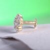 Classy 0.18 Cts Round Brilliant Cut Natural Diamonds Nose Stud 18K Yellow Gold