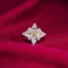 Stunning 0.20 Cts Round Brilliant Cut Natural Diamonds Nose Stud 18K Yellow Gold