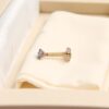 Classy 0.06 Carats Round Brilliant Cut F/VS1 Diamond 6-Prong Nose Stud 18K Gold