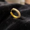 Gorgeous 0.20 Carats Round Brilliant F/VS1 Diamonds Nose Ring In 14K Yellow Gold
