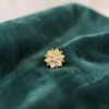 Z-088 (19) Classy 0.30 Cts Round Brilliant F/VS1 Diamonds 7-Stone Nose Stud 18K Yellow Gold