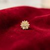 Z-088 (20) Classy 0.30 Cts Round Brilliant F/VS1 Diamonds 7-Stone Nose Stud 18K Yellow Gold