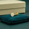 Pave 0.12 Ct Round Brilliant F/VS1 Diamonds 7-Stone Nose Stud In 18K Yellow Gold