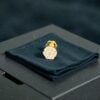 Pave 0.12 Ct Round Brilliant F/VS1 Diamonds 7-Stone Nose Stud In 18K Yellow Gold