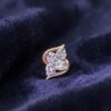 Gorgeous 0.14 Carats Round Brilliant F/VS1 Diamonds Nose Stud In 18K Yellow Gold