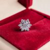 Stunning 0.18 Carats Round Brilliant F/VS1 Diamonds Nose Stud In 18K Yellow Gold