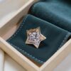 Beautiful 0.10 Cts Round Brilliant F/VS1 Diamond Star Nose Stud 18K Yellow Gold