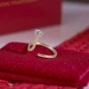 Classy 0.03 Cts Round Brilliant F/VS1 Diamond Nose Wire Stud In 18K Yellow Gold