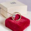 Classy 0.03 Cts Round Brilliant F/VS1 Diamond Nose Wire Stud In 18K Yellow Gold