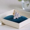Exquisite 0.16 Cts Round Brilliant F/VS1 Diamonds Nose Stud In 18K Yellow Gold