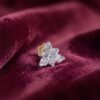 Exquisite 0.16 Cts Round Brilliant F/VS1 Diamonds Nose Stud In 18K Yellow Gold