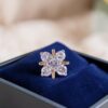Stunning 0.16 Carats Round Brilliant F/VS1 Diamonds Nose Stud In 18K Yellow Gold