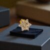 Z-103 (13) 0.16 Cts Round Brilliant F/VS1 Diamonds Seven-Stone Nose Stud In 18K Yellow Gold