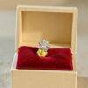 Z-104 (11) Classy 1/5 Cts Round Brilliant F/VS1 Diamond Six-Prong Nose Stud 18K Yellow Gold